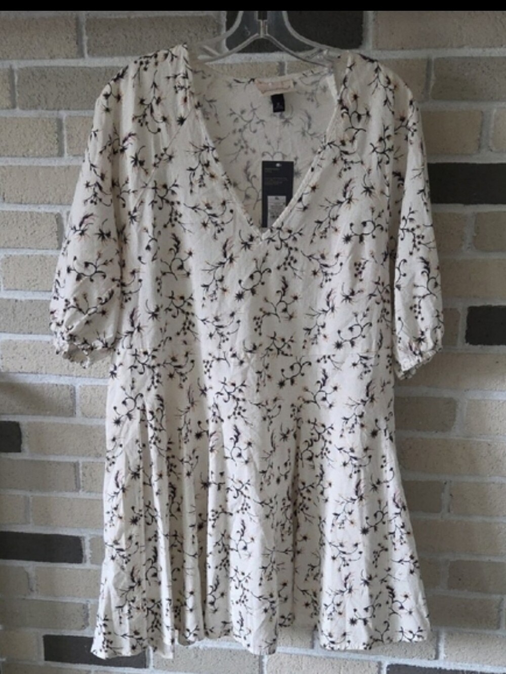 Universal Thread Cream Cottagecore Floral Midi Dress NWT XL